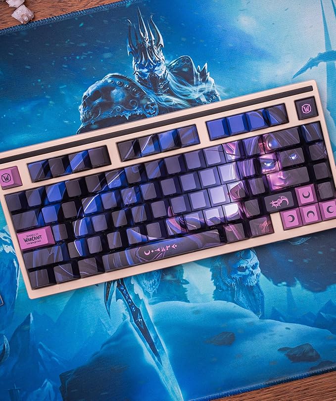 World of Warcraft Lich King Gaming Mousepad Computer Mouse Mat Flat Stitched Edge Non-Slip Rubber Base Gamers &amp Office Use 35 x 16 - Officially Licensed