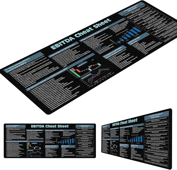 EBITDA Cheat Sheet Mouse Mat KMH Mouse Pad Financial Analysis Large Desk Pad Mouse Pad for Accountants Analysts Mousepad Gift Essential Computer Accessories for Study Work and Reference Purposes