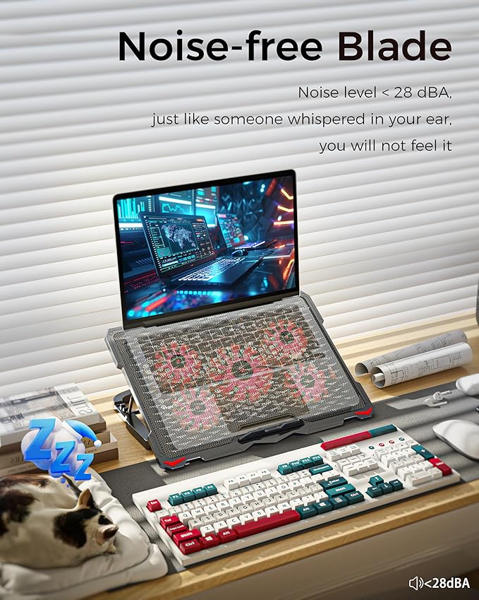 AICHESON S035 Red Laptop Cooler and 003 Blue Laptop Cooling Pad Set