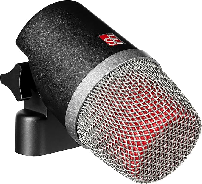 SE ELECTRONICS V Kick Drum Mic - Compact Dynamic Supercardioid Drum Microphone for Kicks with 4 Sound Settings &amp Adjustable Swivel Mount for Precise Positioning - Perfect for Studio &amp Live Use