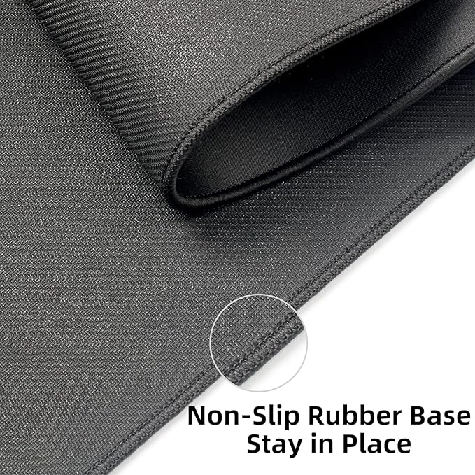 Large Mouse Pad 36x17 in Gaming Mouse MatWaterproof and Non-Slip Desktop Pad for Computer KeyboardBlackXL