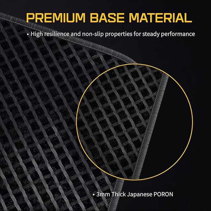 ENDGAME GEAR EM-B Gaming Mouse Pad - 490x410mm 3mm Thick PORON Base Sub-Surface Stitching Eco-Friendly Packaging