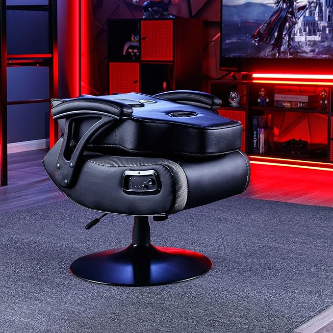 X Rocker PC Computer Gaming Desk Chair Built-in Audio College Dorm Essentials for Guys and Girls Bedroom Dorm Room Essentials Foldable Gifts for Gamers