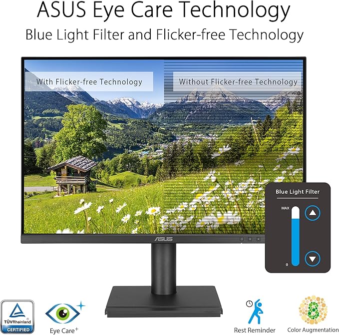 ASUS 24” Docking Monitor (BE248CFN) – WUXGA (1920x1200) IPS 100Hz Frameless USB-C Docking RJ45 Speakers Height Adjustable HDMI Daisy-Chain Eye Care Wall Mountable 3 yr Warranty