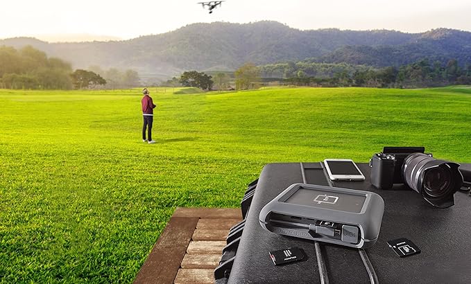 LaCie DJI Copilot BOSS Computer-free In-field Direct Backup And Power Bank With SD Reader 2000GB + 1mo Adobe CC All Apps (2TB)