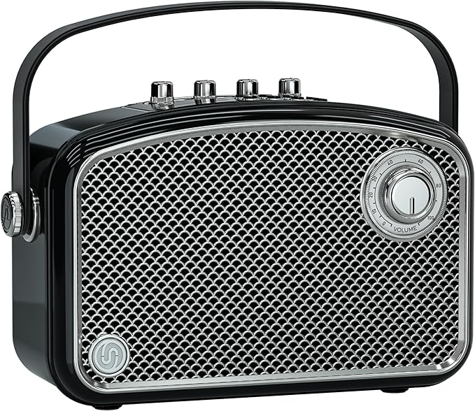 Bluetooth Speaker 120W Peak Powerful HiFi Loud Sound with Deep Bass Dual DSP Chips Bass/Treble controls Vintage Decor Portable Wireless Boombox Speakers Ideal Gift for Party Camping Backyard