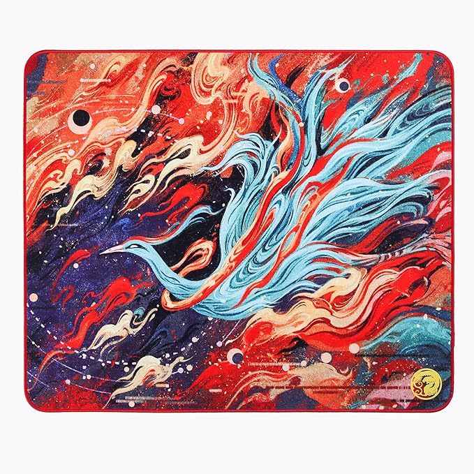 Mouse Pads EspTiger QingSui Xuan - XuanNiao (480 x 400 x 4mm) Standard Size Silky Ultra-Fine Woven Fabric Skin-Friendly Cloth Large Gaming Mousepad - Multi-Color Firebird Design