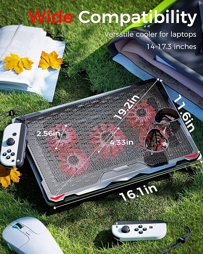 AICHESON S035 Red Laptop Cooler and 003 Blue Laptop Cooling Pad Set