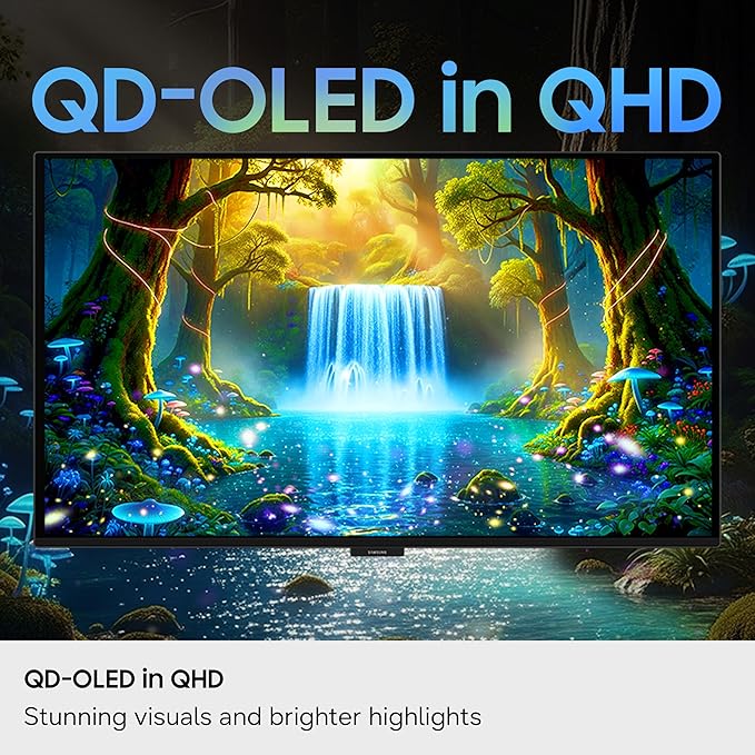 Samsung 27 Odyssey OLED G6 (G61SH) Gaming Monitor - QD-OLED QHD (1440P) 240Hz 0.03ms Glare-Free Pantone Validated HDR10 Height-adjustable stand OLED Safeguard 3 Year Warranty LS27HG612SNXZA