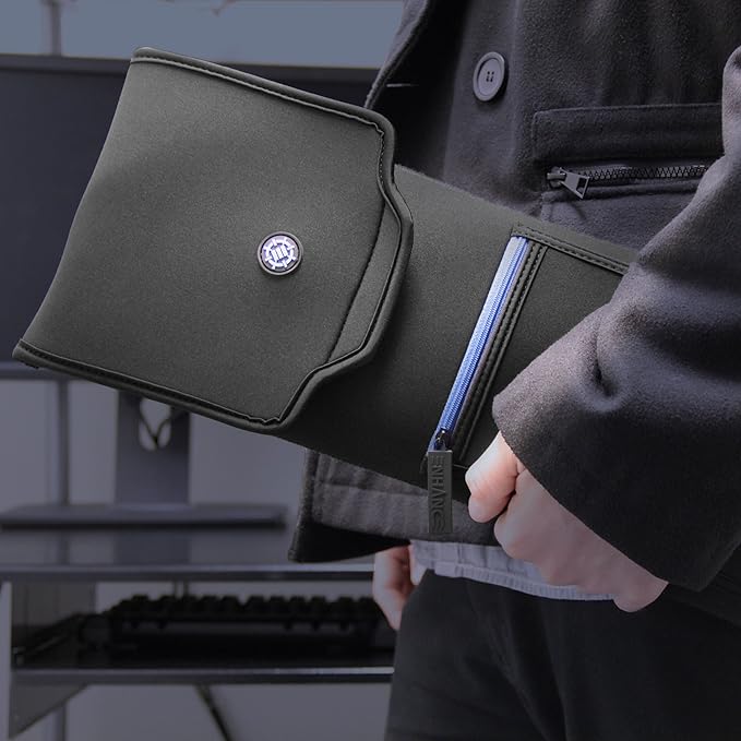 Enhance Keyboard Sleeve Travel Case for Full-Size Mechanical and Standard Gaming Keyboards up to 18 Inches with Rugged Neoprene Construction Zipper Mouse Storage and Cable Storage Pouch