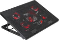 Mars Gaming MNBC2 Laptop Cooling Pad (Up to 17.3 Inches 5 Fans Red LED 2x USB 2.0 Black)