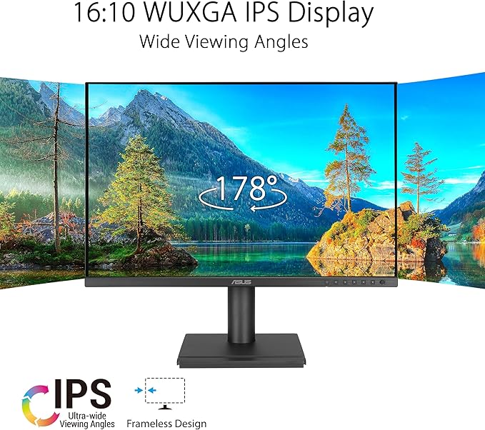 ASUS 24” Docking Monitor (BE248CFN) – WUXGA (1920x1200) IPS 100Hz Frameless USB-C Docking RJ45 Speakers Height Adjustable HDMI Daisy-Chain Eye Care Wall Mountable 3 yr Warranty