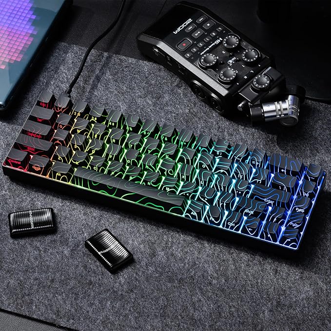 XVX HE68 Max Rapid Trigger Keyboard 60% PercentHall Effect Keyboard with Gateron Magnetic Jade Max SwitchCNC Aluminum Frame Custom Mechanical Key Board for PC/Laptop/Xbox/PS4/PS5 Black Phantom