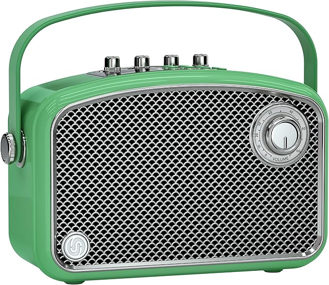Bluetooth Speaker 120W Peak Powerful Retro Wireless Hi-Fi Loud Speakers with Deep Bass Dual DSP Chips Portable Boombox for Home Room Office Decor Camping Party Festival Gifts Christmas Events