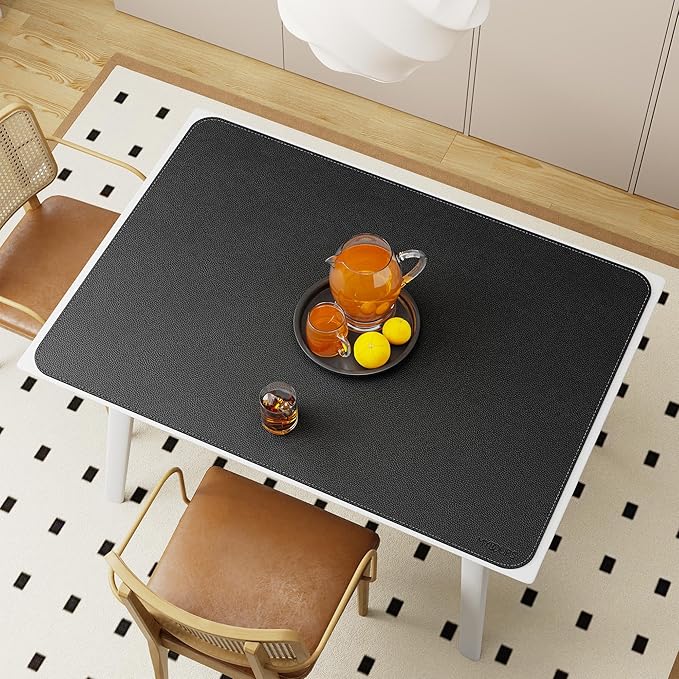 Mydours 40x28 Large Desk Mat - Full Desk Blotter Pad Desktop Computer Desk Mat Waterproof Desk Protector Mat Large Mouse Pad for Desk for Writing Workspace Home and Office (Black)