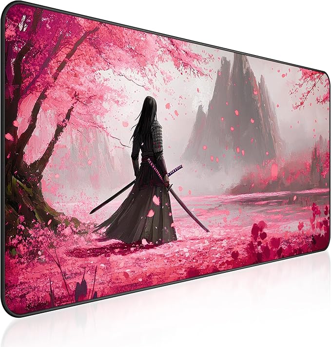 XXL Gaming Mouse Pad 35.4 x 15.7 inch - Water-Resistant &amp Stitched Edges - Large Anime XL Mousepad for Desk - Gamer Accessories Big Full Deskpad Mat Game Mousepads Deskmat