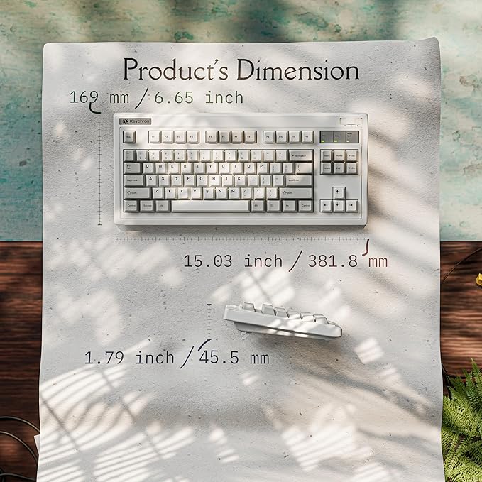 Keychron R3 Retro Wireless Mechanical Keyboard 80% TKL Hot Swappable RGB Linear Super Red Switch QMK Tri-Mode(2.4 GHz/Bluetooth/Wired) Compatible with Mac PC Linux