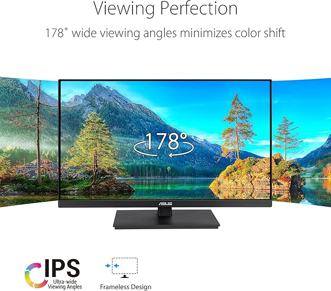 ASUS 27” 1080P Monitor (VA27EQSB) - Full HD IPS 75Hz Adaptive-Sync Speakers Eye Care Low Blue Light (Renewed)