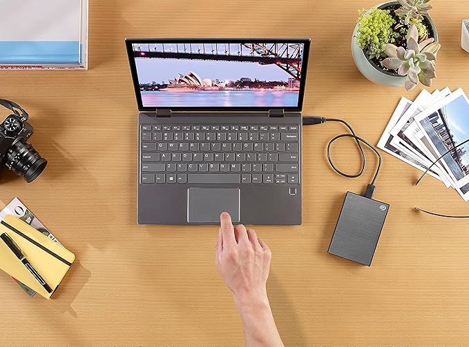 Seagate One Touch 4TB Password Activated Hardware encryption Portable External Hard Drive Portable External Hard Drive PC Notebook &amp Mac USB 3.0 Space Gray (STKZ4000404)