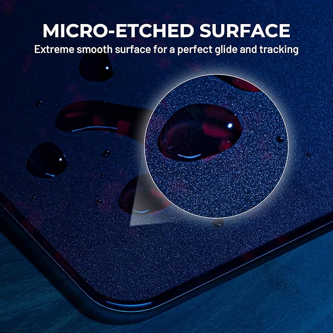 XVX Black Plum Blossoms Glass Mousepad 4.0 Hard Mouse Pad for GamingUltra-Smooth Micro-Etched Surface Mouse Mat with Non-Slip Rubber Base(410mm*310mm)