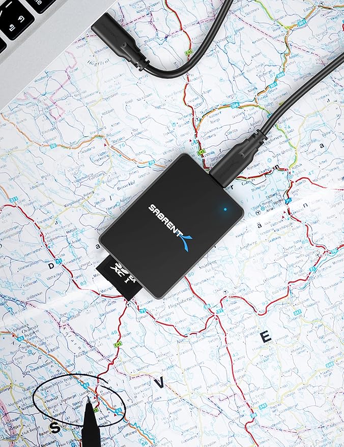 SABRENT USB 3.2 Type-C and Type-A to SD Express 7.1 Card Reader (CR-SDX7)