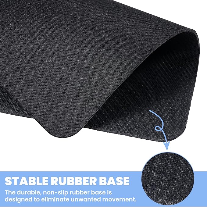 50 Pack Mouse Pads Bulk - Black Mouse Pad Set 8.66 x 7.09 Inches with Non-Slip Rubber Base for Computer Laptop Gaming Office Home Use (0.08 Inch Thickness)