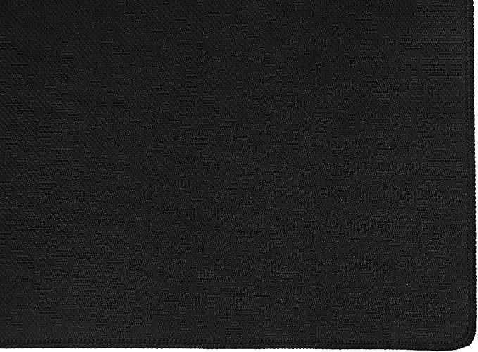 Mega Size Gaming Mouse Pad - Anti Slip Rubber Base - Stitched Edges - Large Desk Mat - 48 x 24 x 0.16 (Mega All Black/No Logo)