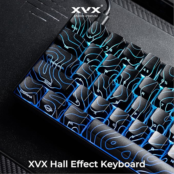 OHY 60 Percent Gaming KeyboardXVX HE68 Rapid Trigger Keyboard with Gateron Magnetic Switch CNC Aluminum FrameCustom Mechanical Key Board for PC/Laptop/Xbox/PS4/PS5-Black