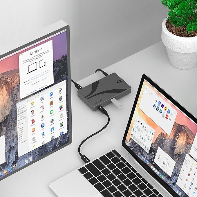 SABRENT Thunderbolt 4 Hub 60W Charging USB-C Dock for Laptops 3X TB4 + 1x USB-A Supports Dual 4K@60Hz or 8K@60Hz Display Certified TB4 Cable macOS/Windows Compatible (HB-TBT4)