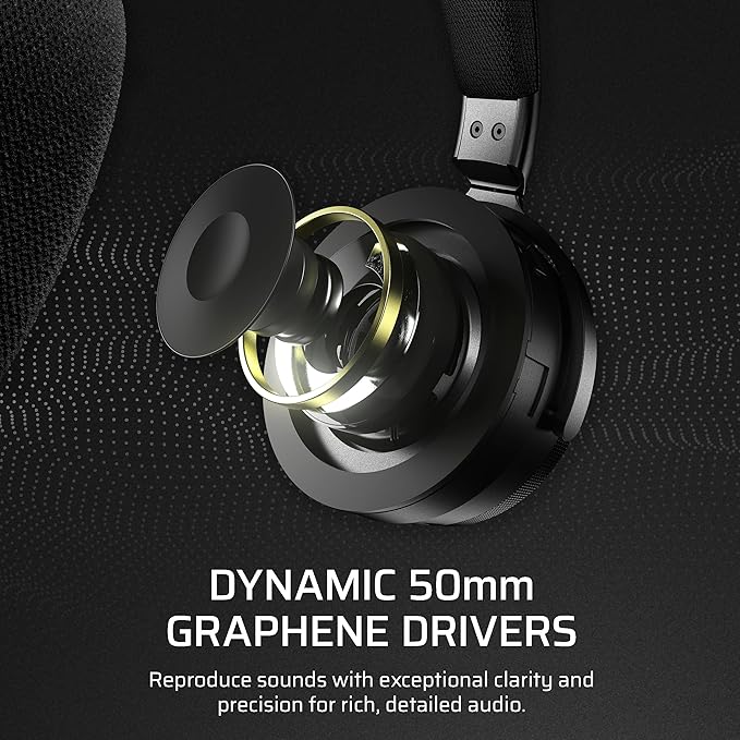 Corsair Virtuoso MAX Wireless Gaming Headset – Dolby Atmos Active Noise Cancelling Sonarworks SoundID Simultaneous 2.4GHz Wireless &amp Bluetooth 50mm Graphene Drivers PC Mac PS5/PS4 – Carbon