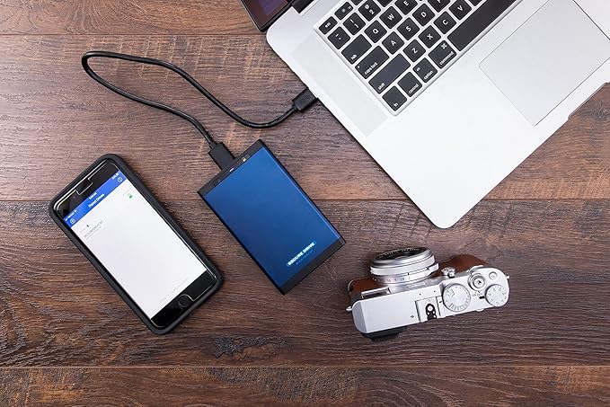 SecureData SecureDrive BT 2TB Hardware Encrypted USB 3.0 Ext Drive FIPS 140-2 Level 3 Unlock via Phone app TAA Compliant CJIS HIPAA CMMC GDPR Compliant Works with Mac and Win Free AV