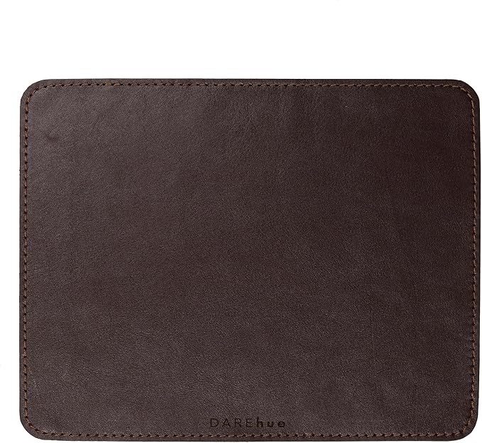 Genuine Leather Mouse Pad (Dark Brown Large)