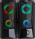 beFree Sound Computer Gaming Speakers with Color LED RGB Lights