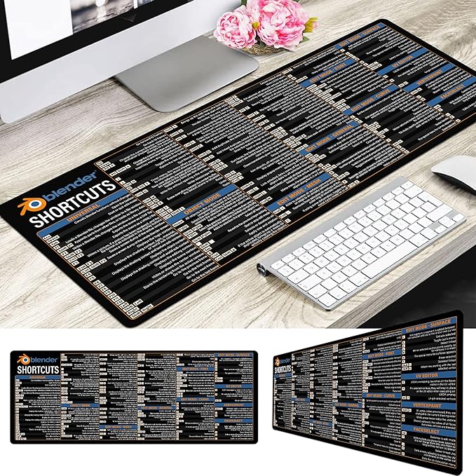 Blender Keyboard Shortcut Mouse Pad Quick Access Guide for 3D Artists Animators &amp Designers Must-Have Computer Accessory for Study Work and Reference Purposes NNA
