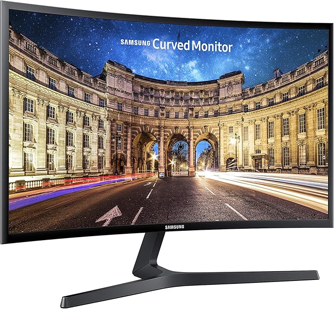 SAMSUNG 23.5” CF396 Curved Computer Monitor AMD FreeSync for Advanced Gaming 4ms Response Time Wide Viewing Angle Ultra Slim Design LC24F396FHNXZA Black