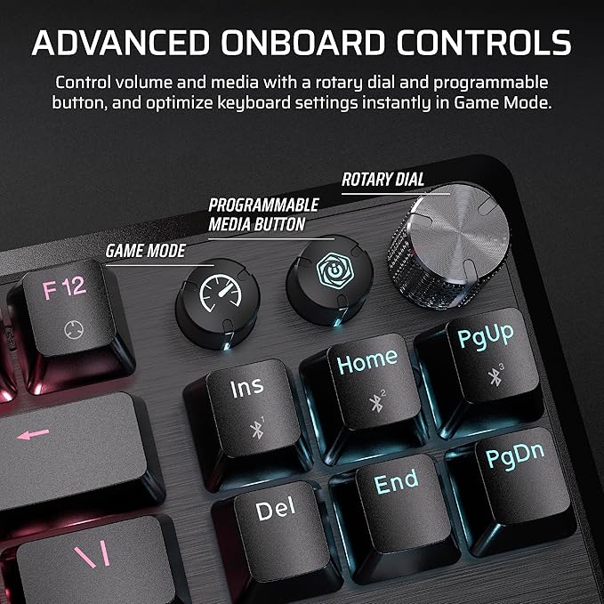 Corsair K70 CORE TKL Wireless + Elgato Stream Deck Mini Bundle - Mechanical Tenkeyless Gaming Keyboard with Studio Controller for Zoom Teams PowerPoint MS Office etc Compatible with PC/Mac