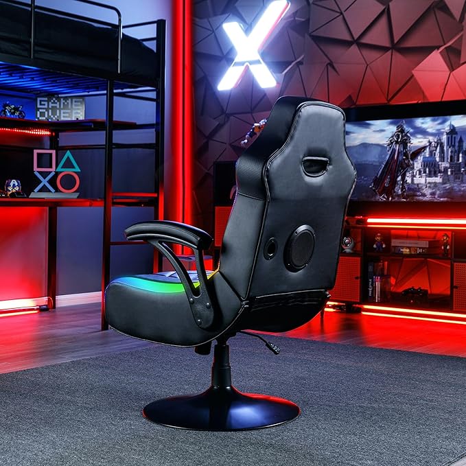 X Rocker PC Computer Gaming Desk Chair Built-in Audio College Dorm Essentials for Guys and Girls Bedroom Dorm Room Essentials Foldable Gifts for Gamers
