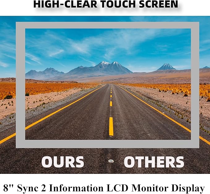 Dasbecan 8 Sync 2 Touch Screen LCD Display Compatible with 2011-2015 Ford F150 F250 F350 Explorer Edge | Replaces# DC3T-18B955-FA LQ080Y5DZ03 Navigation Radio Information Monitor