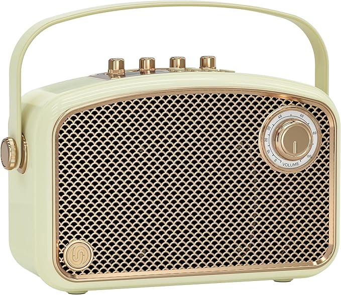 Bluetooth Speaker 120W Peak Powerful Retro Wireless Hi-Fi Loud Speakers with Deep Bass Dual DSP Chips Portable Boombox for Home Room Office Decor Camping Party Festival Gifts Christmas Events