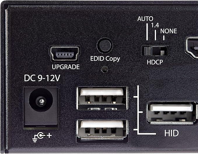StarTech.com 2 Port HDMI KVM Switch - Single Monitor 4K 60Hz Ultra HD HDR - Desktop HDMI 2.0 KVM Switch with 2 Port USB 3.0 Hub (5Gbps) and 4X USB 2.0 HID Audio - Hotkey Switching - TAA