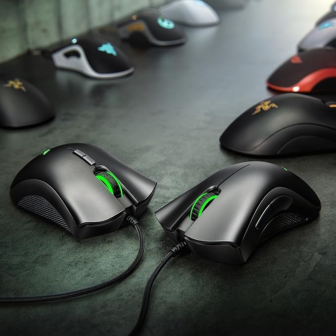 Razer DeathAdder Essential Gaming Mouse: 6400 DPI Optical Sensor - 5 Programmable Buttons - Mechanical Switches - Rubber Side Grips - Classic Black(Pack of 10)