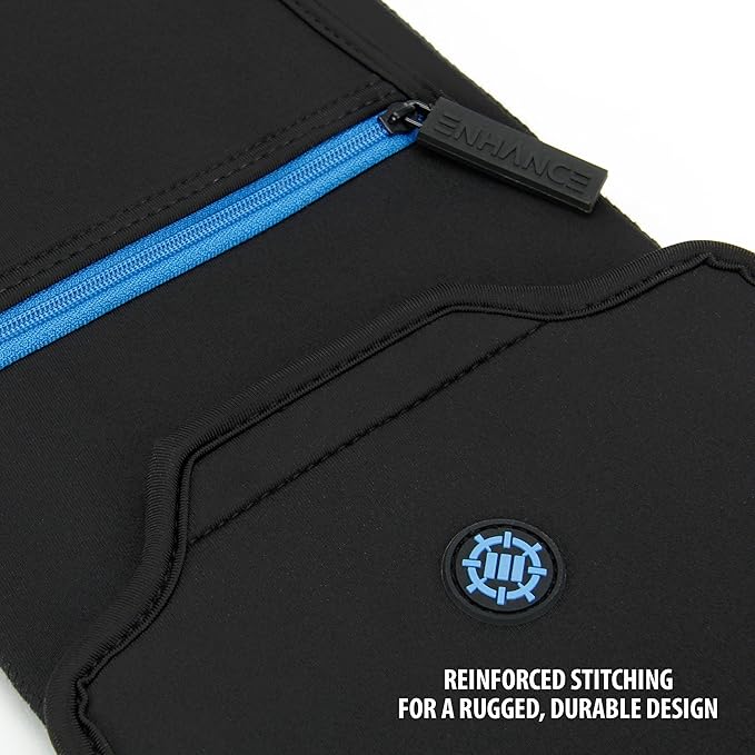 Enhance Keyboard Sleeve Travel Case for Full-Size Mechanical and Standard Gaming Keyboards up to 18 Inches with Rugged Neoprene Construction Zipper Mouse Storage and Cable Storage Pouch