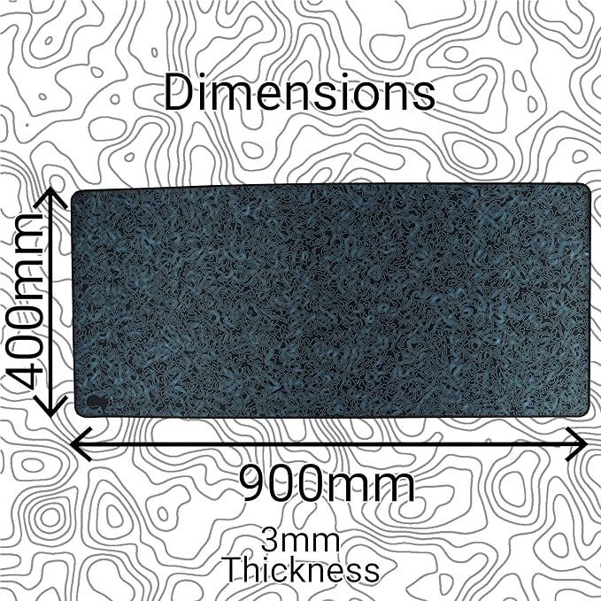 CrashPad XXL Gaming Mouse Pad - 36 x 16 - Thick Extended Gaming Desk Mat (Blue)