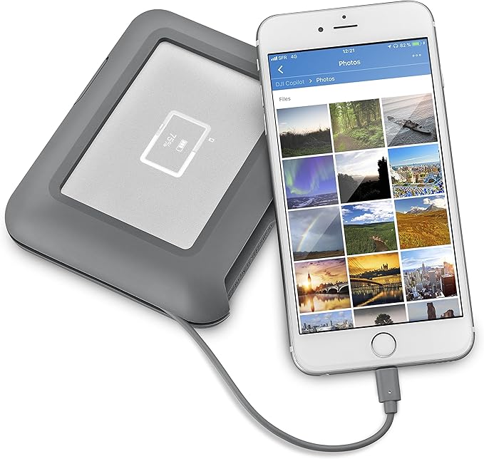 LaCie DJI Copilot BOSS Computer-free In-field Direct Backup And Power Bank With SD Reader 2000GB + 1mo Adobe CC All Apps (2TB)