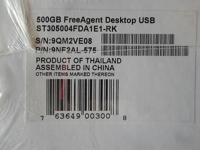 Seagate FreeAgent 500 GB 3.5-Inch USB 2.0 Hard Drive ST305004FDA1E1-RK