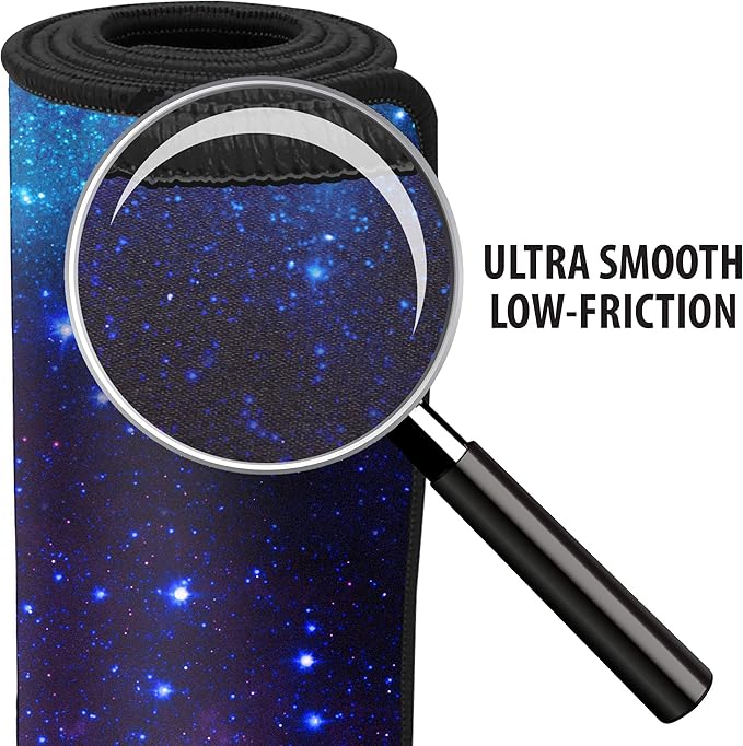 ENHANCE Extended Gaming Mouse Pad XL Mouse Mat Desk Accessories - Anti-Fray Stitching and Low-Friction Tracking Surface Non-Slip Backing for Professional eSports - Dimensions: 80 x 32.5 cm - Galaxy