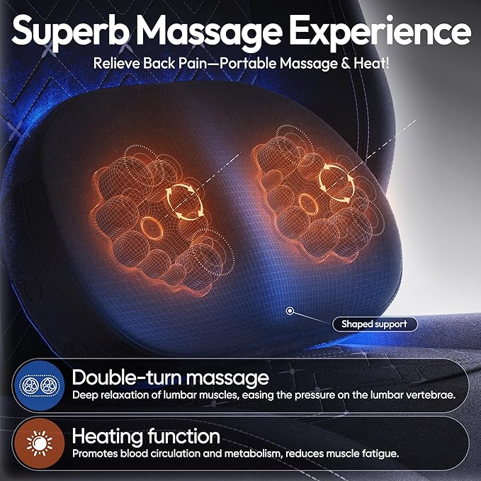 Dowinx Gaming Chair with Heated Massage Lumbar SupportBig and Tall Fabric Gaming Chairs for Adults with Footrest Ergonomic Computer Game Chair with Poket Spring Cushions 350lbs Black
