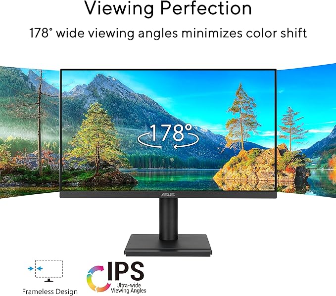 ASUS VA249QGS 24 Class Full HD LED Monitor - 16:9 - Black - 23.8 Viewable - in-Plane Switching (IPS) Technology - LED Backlight - 1920 x 1080-16.7 Million Colors - Adaptive Sync - 350 Nit - 1 ms -