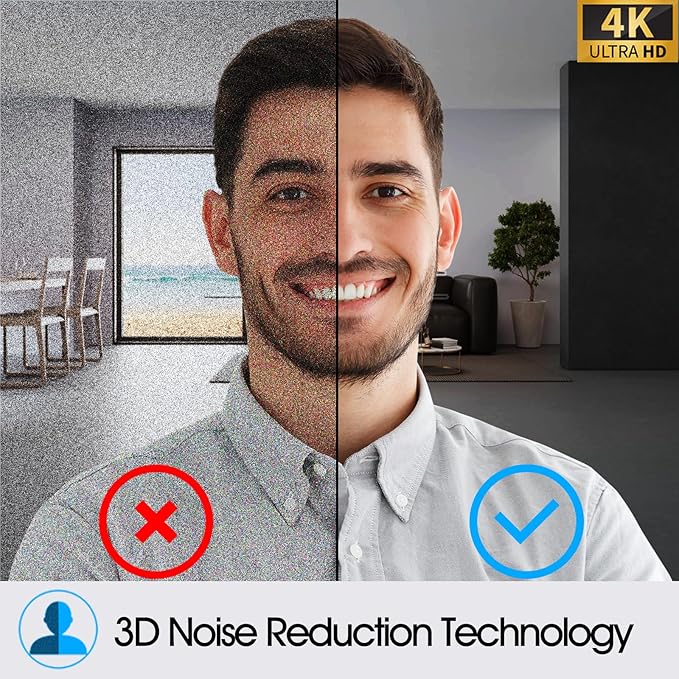 Angetube 4K Webcam with AI TrackingRemote Control 4K Web Camera/10X Digital Zoom 1080P 60fps Web cam with USB 3.0 HDR/Dual Noise Cancelling Microphones for Video Calls/Meetings/Streaming/Skype/Zoom