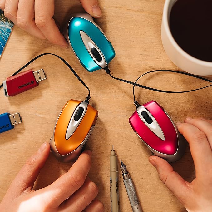 Verbatim Go Mini USB Optical 1000DPI Orange - mice (USB Office Wheel 49023